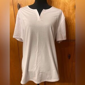 White Unisex V-neck Shirt-Lot of 3